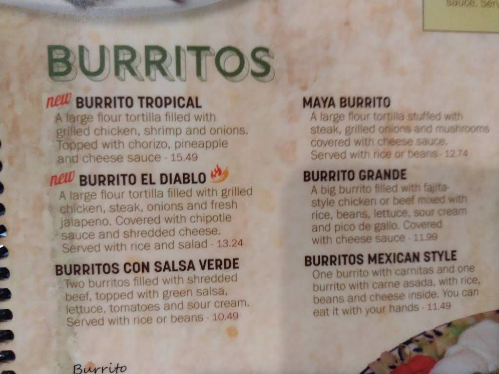 Plaza Maya Menu 4
