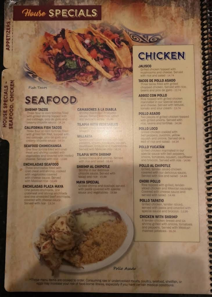 Plaza Maya Menu 5